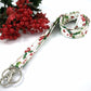 Christmas Lanyard with Holly Leaves and Berries