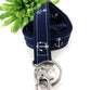 Nautical Anchors Key Keeper Lanyard