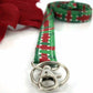 Red and Green Braid Christmas Lanyard