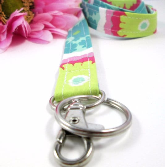 Floral lanyard, Lanyard for Keys, Trending Now, Teacher Life, Lanyard for Badge, Lanyard Keychain, Nurse Lanyard, Fabric Lanyard, Nurse Life