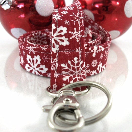 Christmas Lanyard with Snowflakes