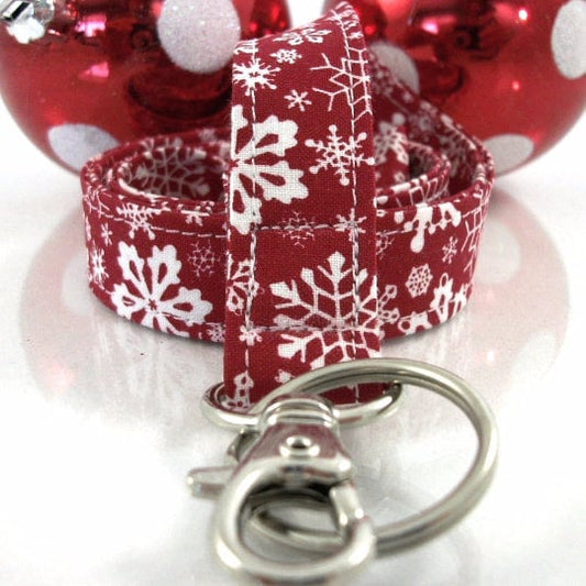 Christmas Lanyard with Snowflakes