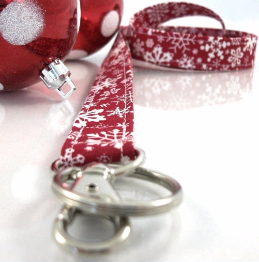 Christmas Lanyard with Snowflakes