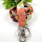 Key Lanyard with Retro Flowers Sweet Bird Tangerine