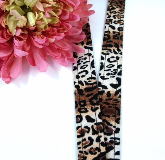 Animal Print Lanyard in Black and Brown Cheetah