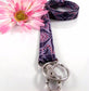 Purple Lanyard for Badge, Boho Lanyard, Lanyard Teacher, Fabric Lanyard, Floral Lanyard, New Teacher Gift, Nurse Life, Lanyard for keys