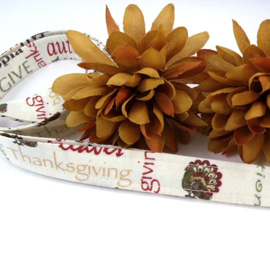 Thanksgiving Lanyard ID Badge Holder with Turkey