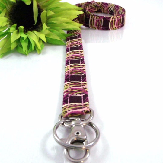 Eggplant Chartreuse Work Lanyard