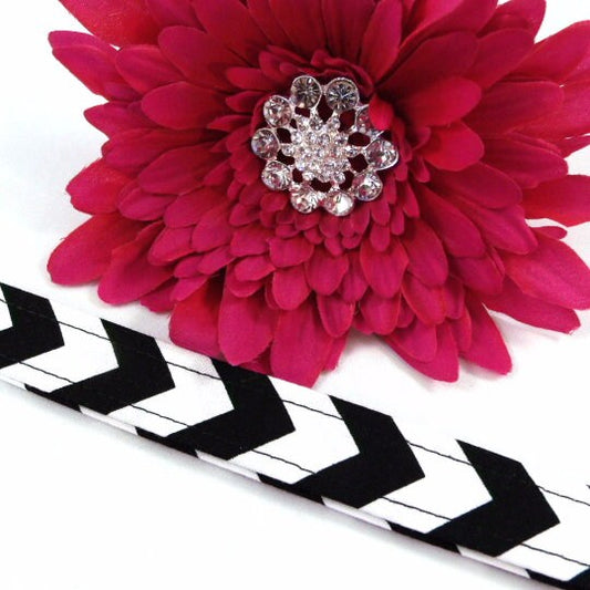 Chevron Lanyard Black and White