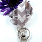 Lanyard / ID Holder Gray Chevron Zig Zag