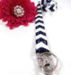 Chevron Lanyard Navy and White