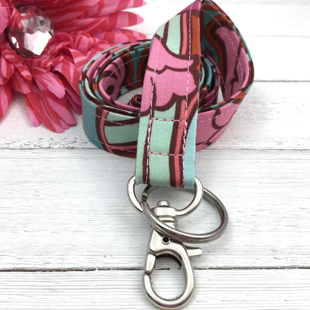 Floral lanyard, Lanyard for Keys, Trending Now, Teacher Life, Lanyard for Badge, Lanyard Keychain, Nurse Lanyard, Fabric Lanyard, Nurse Life