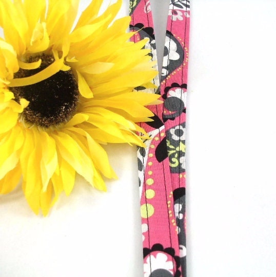 Pink Lanyard for Badge, Boho Lanyard, Lanyard Teacher, Fabric Lanyard, Floral Lanyard, New Teacher Gift, Nurse Life, Lanyard for keys