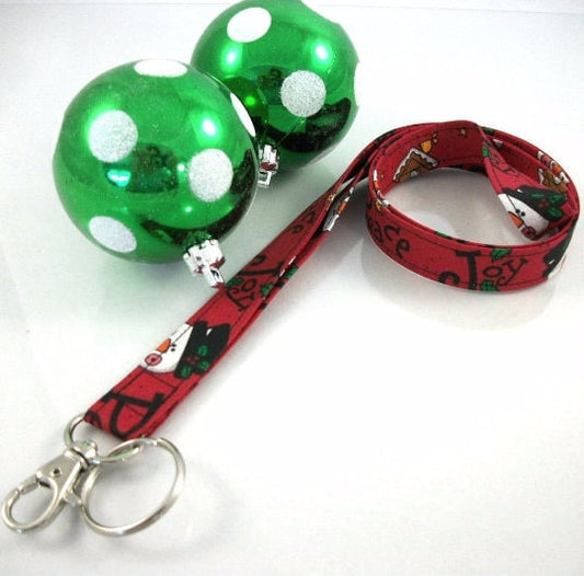 Christmas Lanyard with Snowmen Joy