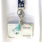 Key Lanyard with Retro Flowers Sweet Bird Tangerine