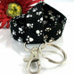 Paw Prints Fabric Lanyard ID Badge Holder