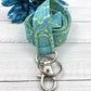 Aqua Floral Lanyards For Women Gift for Teachers, Nurses