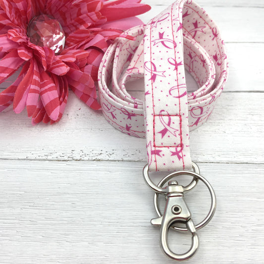 Cancer Awareness Lanyard for Keys and ID Badge