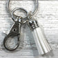Damask Key Fob in Teal and White