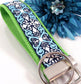 Handmade Jacquard Ribbon Keychain, College Graduation Gift for her, I Miss You Gift, Mom Gift from Son