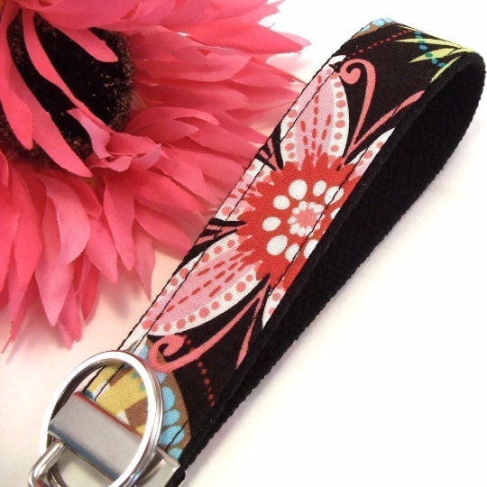 Wrist Keychain Key Fob - Carnival Bloom