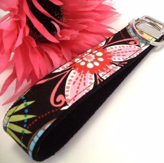 Wrist Keychain Key Fob - Carnival Bloom