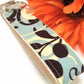 Wristlet Keychain Key Fob KEYLETTE....Nouveau Plum and Aqua Floral Dots