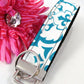 Damask Key Fob in Aqua