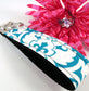 Damask Key Fob in Aqua