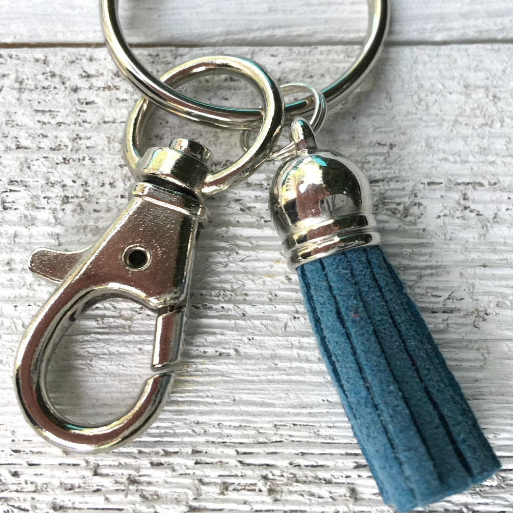 Damask Key Fob in Aqua