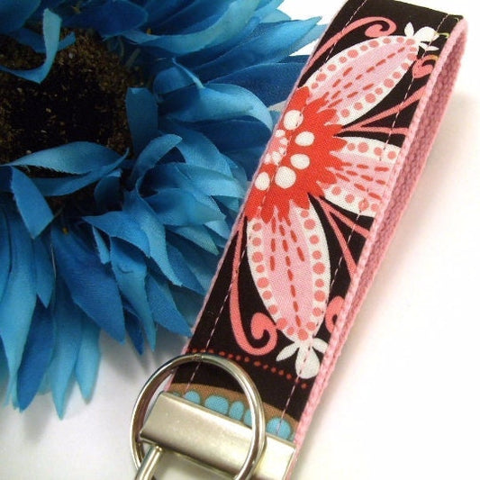 Handmade Floral Keychain Wristlet, College Graduation Gift for her, Thank you for Helping Me Grow, Expecting Mom Gift