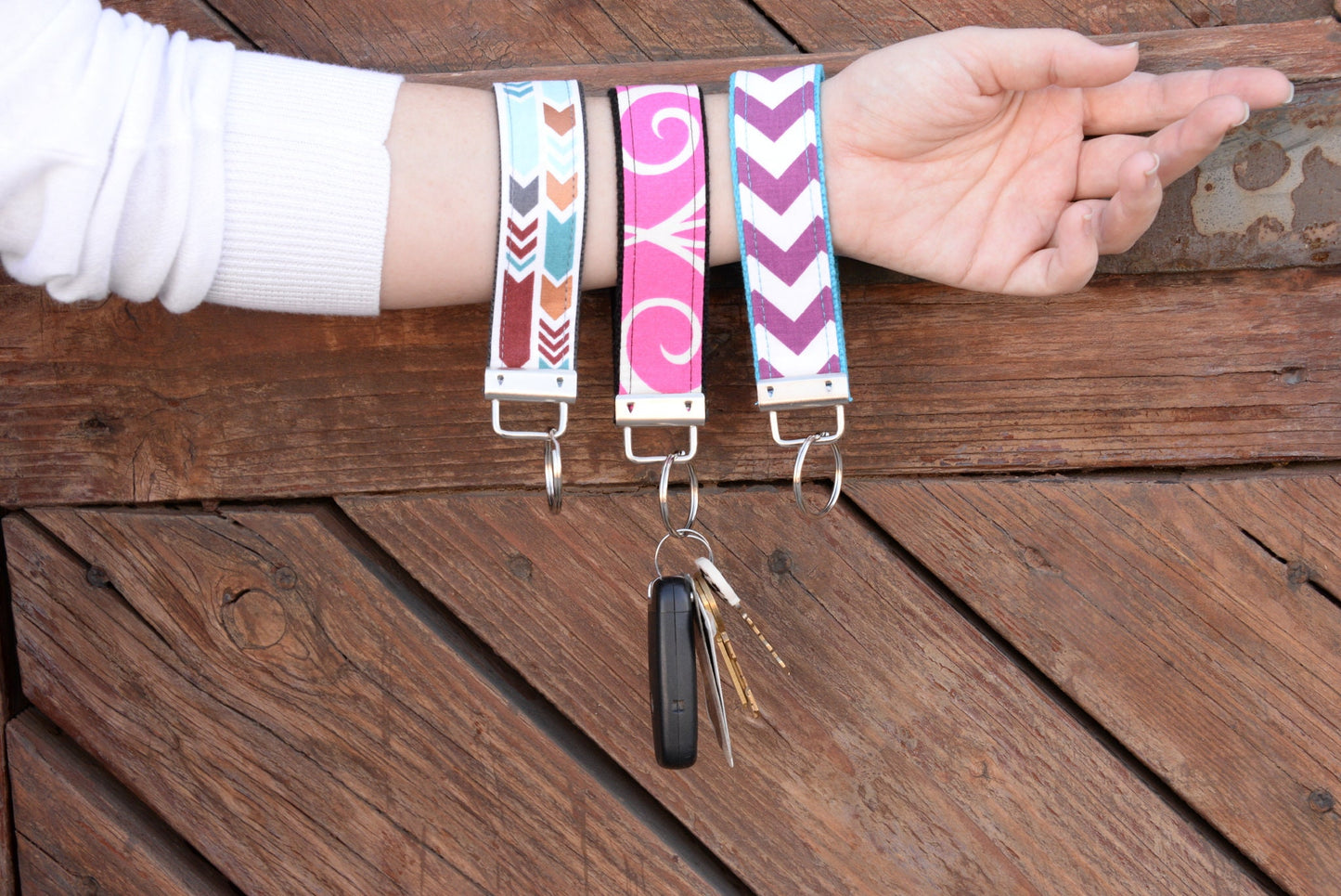 Handmade Floral Keychain Wristlet, College Graduation Gift for her, Thank you for Helping Me Grow, Expecting Mom Gift