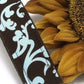 Powder Blue Brown Boho Floral Keylette