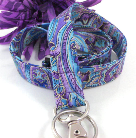 Paisley Floral Breakaway Lanyard with ID Holder