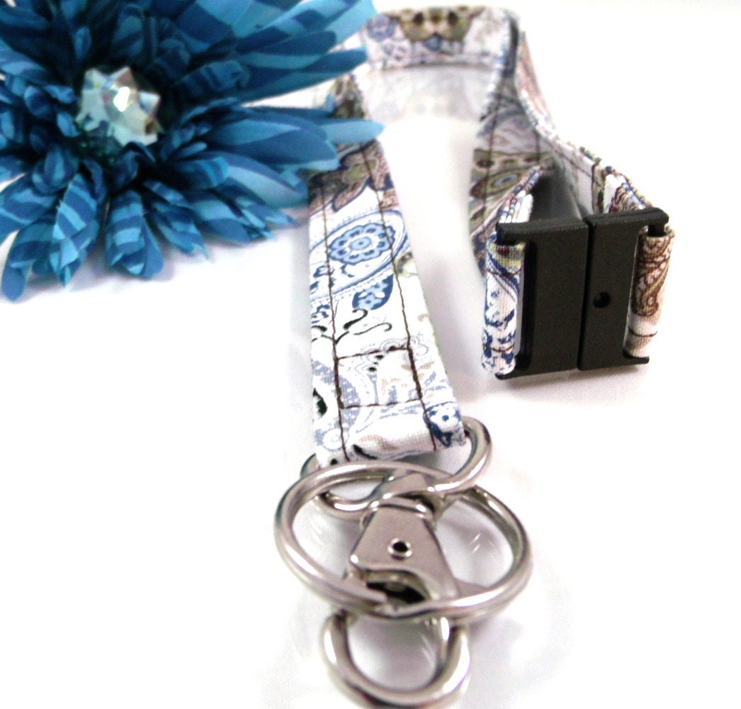 Paisley Floral Breakaway Lanyard with ID Holder