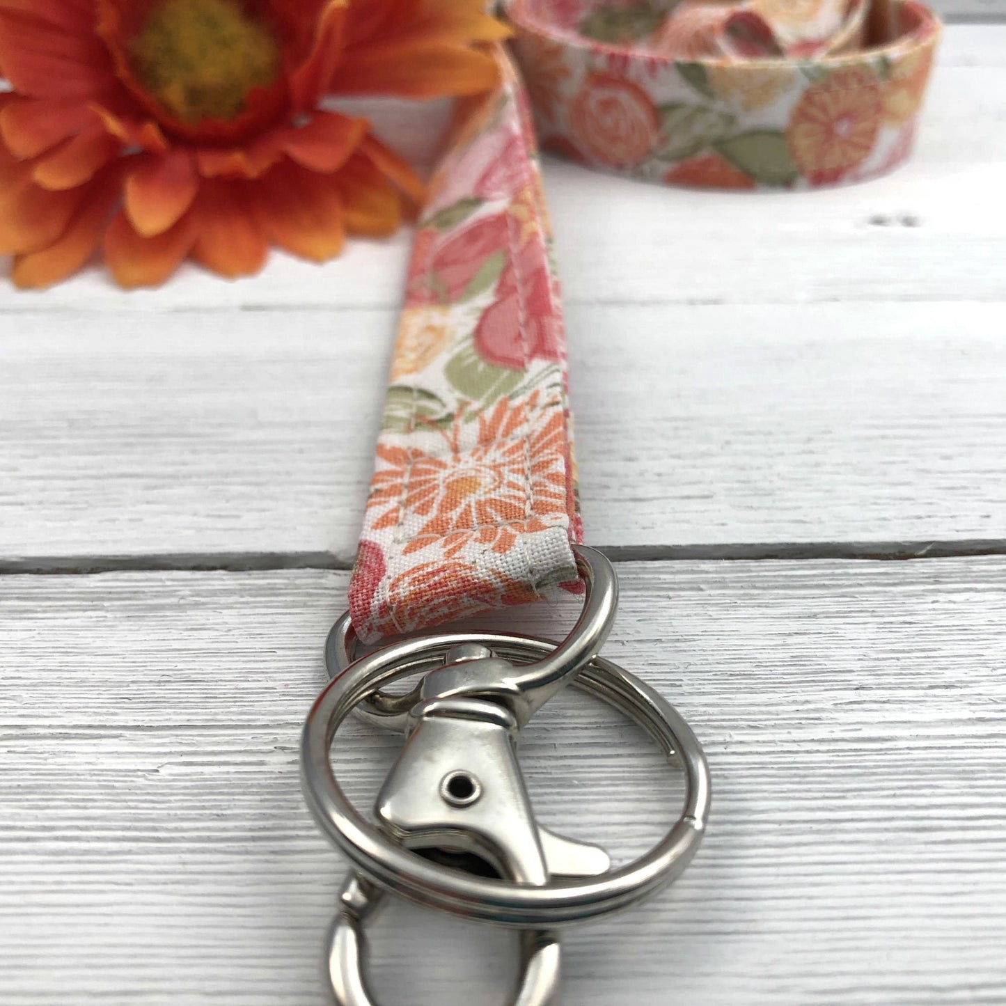 Lanyard Necklace | Fabric Lanyard | Badge ID Holder | Name Tag Lanyard | Keychain | Lanyard for Keys | Floral Key Holder