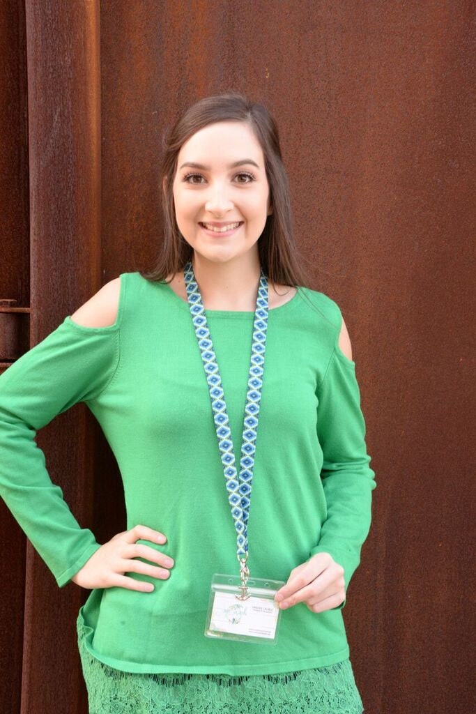 Diamond Pattern Lanyard for Keys and ID Badge