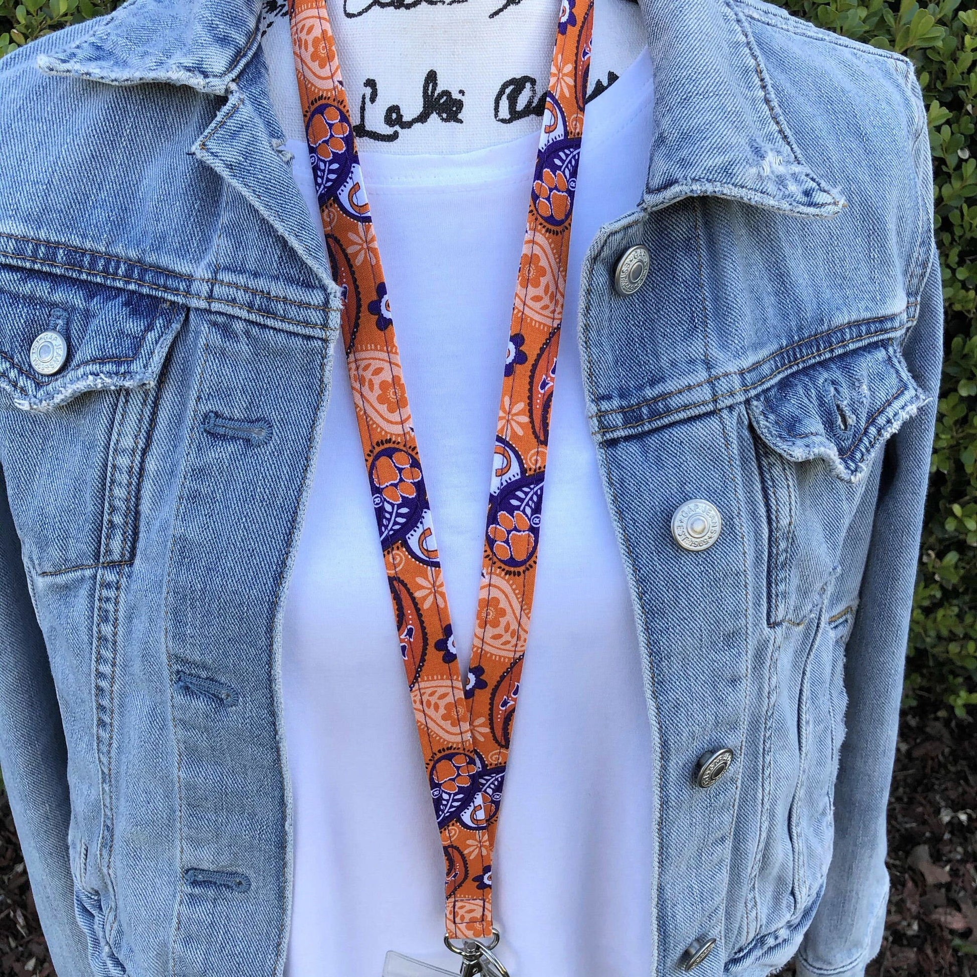 Clemson | Lanyard | Approved Crafter License Holder | Badge Holder | Lanyards | Teacher Lanyard | ID Holder | Lanyard for Keys