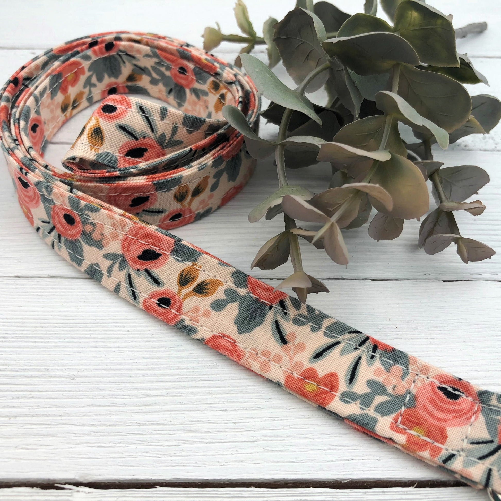 Rifle Paper Co Rosa Lanyard | Fabric Lanyard | Badge ID Holder | Name Tag Lanyard | Keychain | Lanyard for Keys | Floral Key Holder