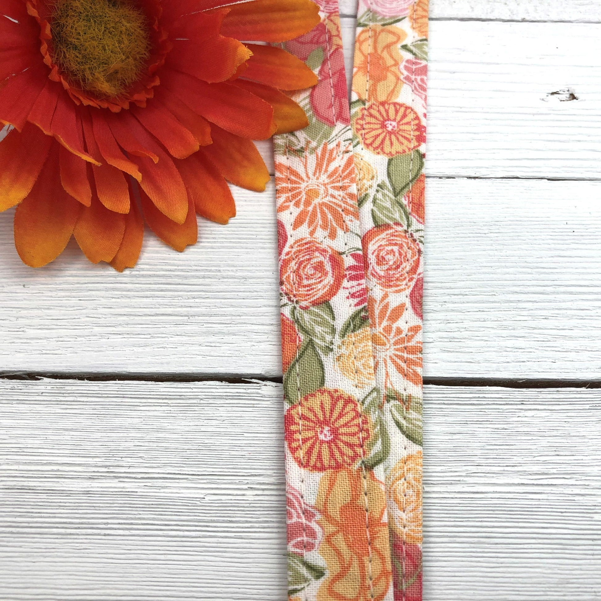 Lanyard Necklace | Fabric Lanyard | Badge ID Holder | Name Tag Lanyard | Keychain | Lanyard for Keys | Floral Key Holder