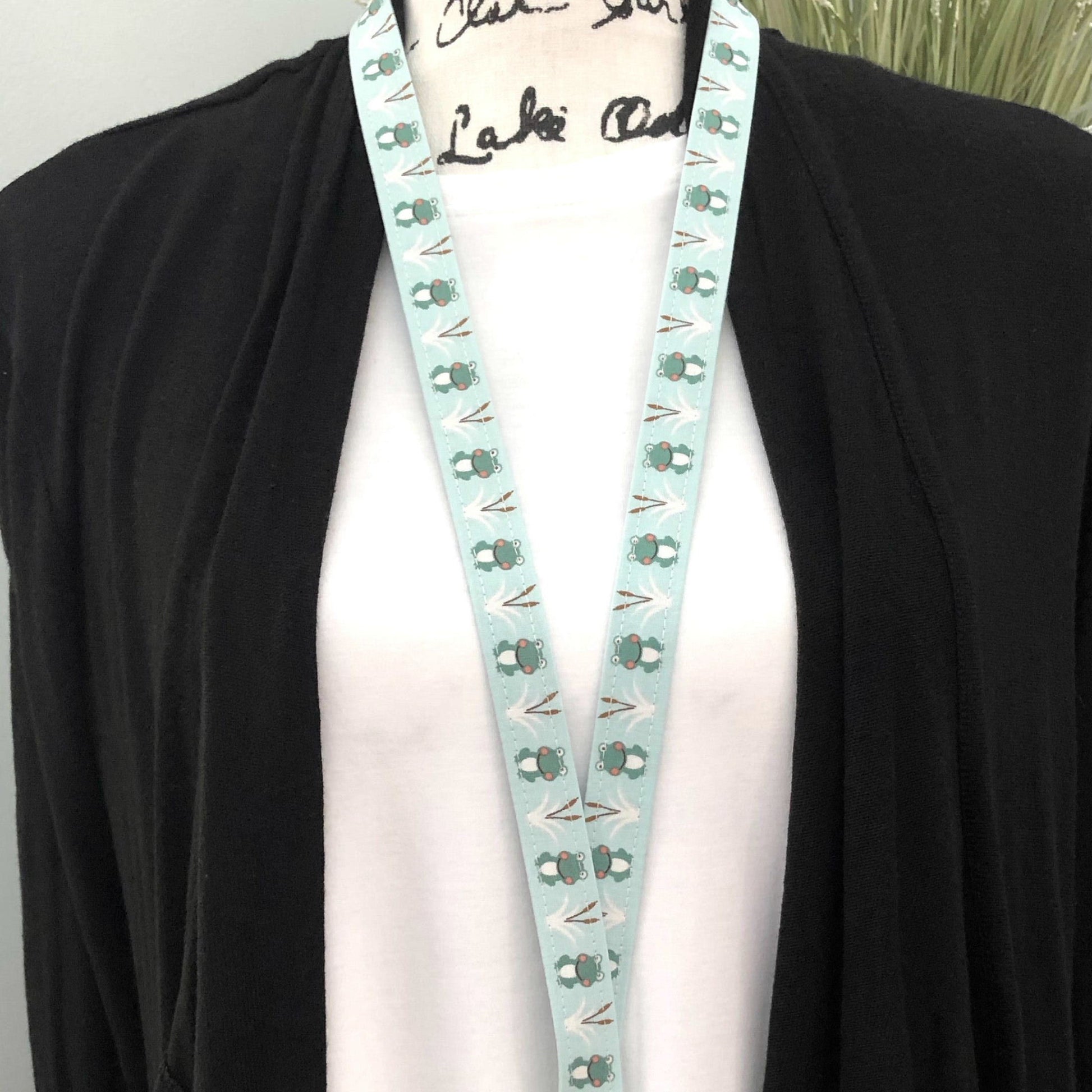 Frog Lanyard | Lanyard Necklace | Fabric Lanyard | Badge ID Holder |Frog Badge Holder |  Lanyard for Keys | Frog Gifts