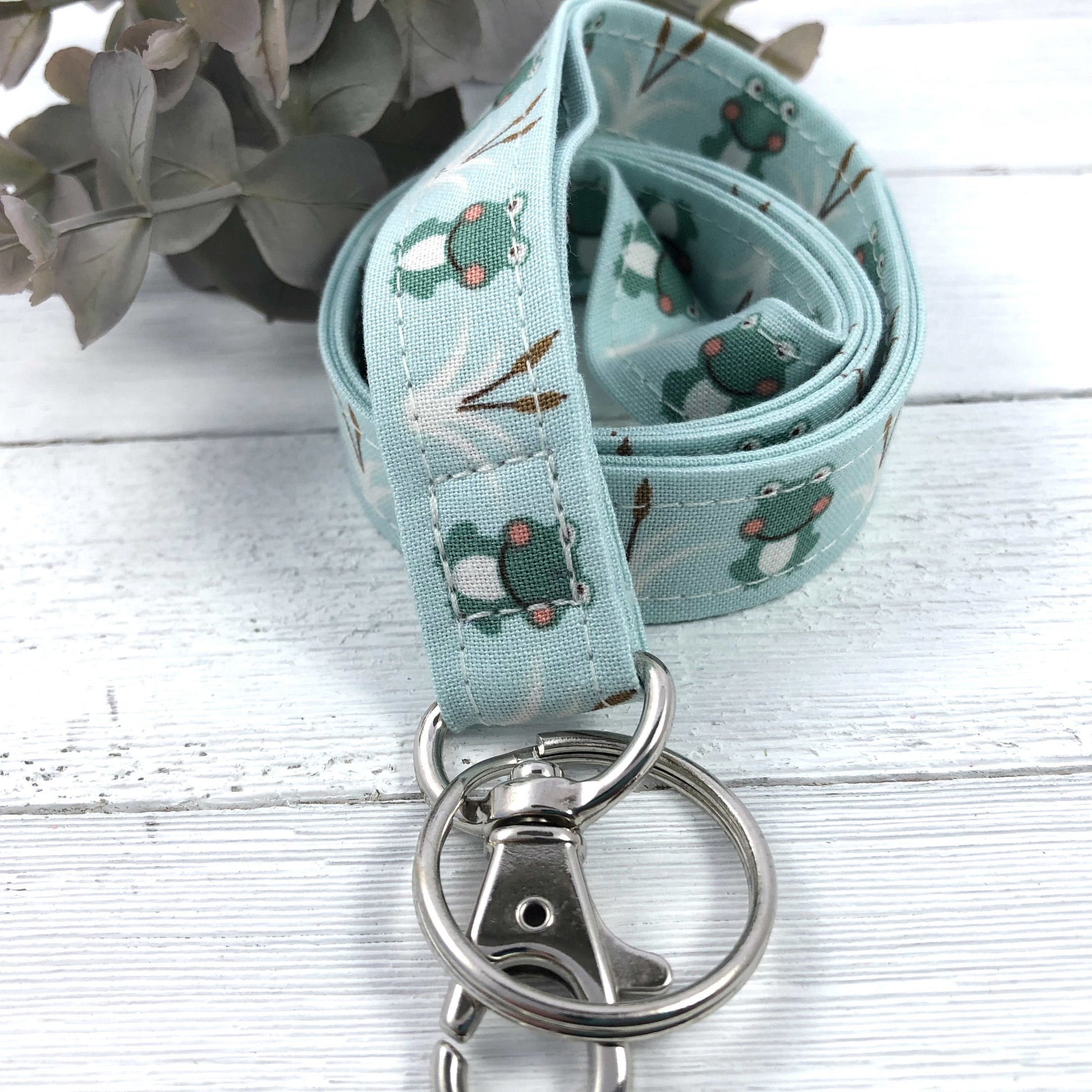 Frog Lanyard | Lanyard Necklace | Fabric Lanyard | Badge ID Holder |Frog Badge Holder |  Lanyard for Keys | Frog Gifts