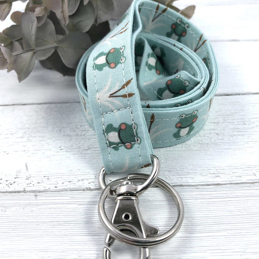 Frog Lanyard | Lanyard Necklace | Fabric Lanyard | Badge ID Holder |Frog Badge Holder |  Lanyard for Keys | Frog Gifts