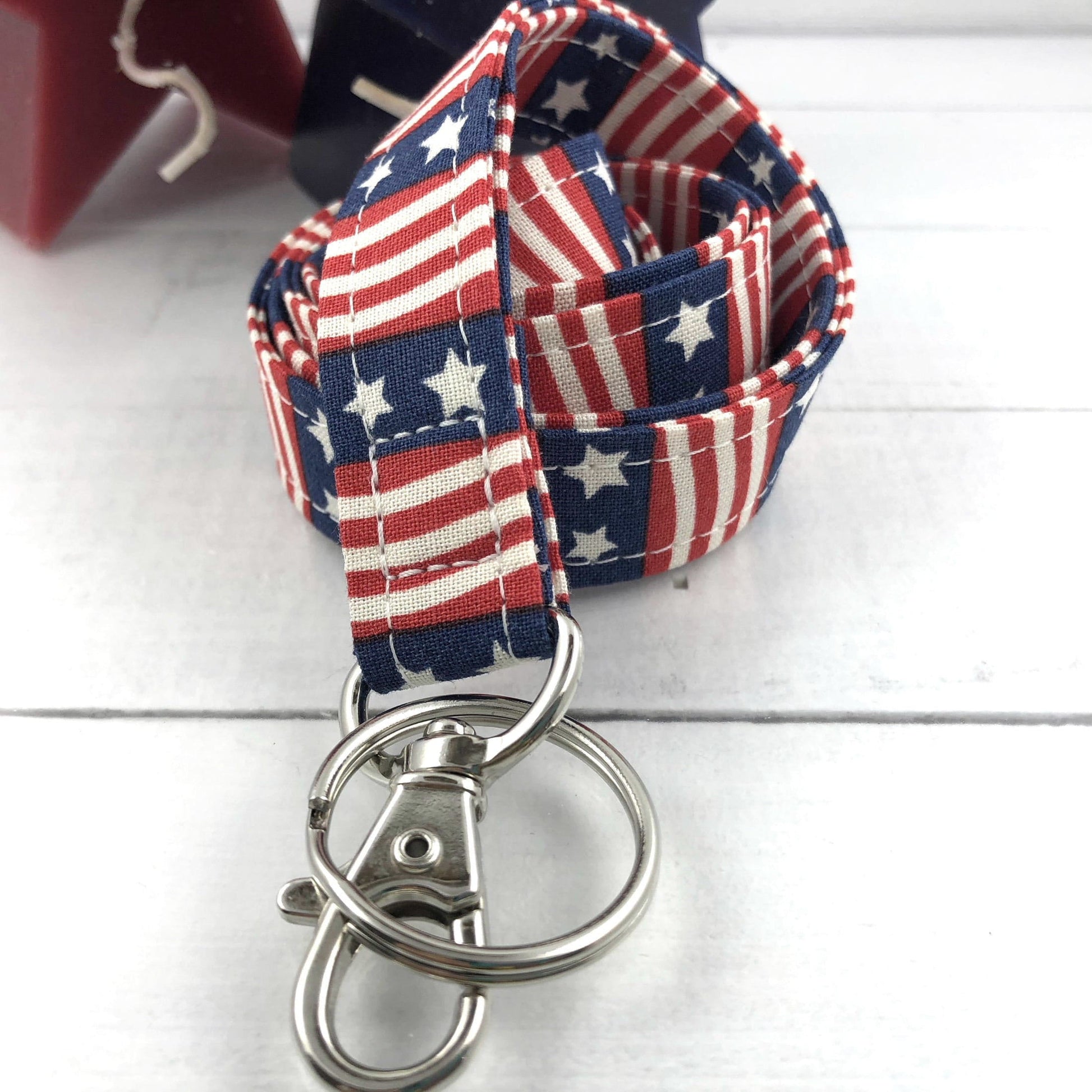 Patriotic Fabric Lanyard for Badges