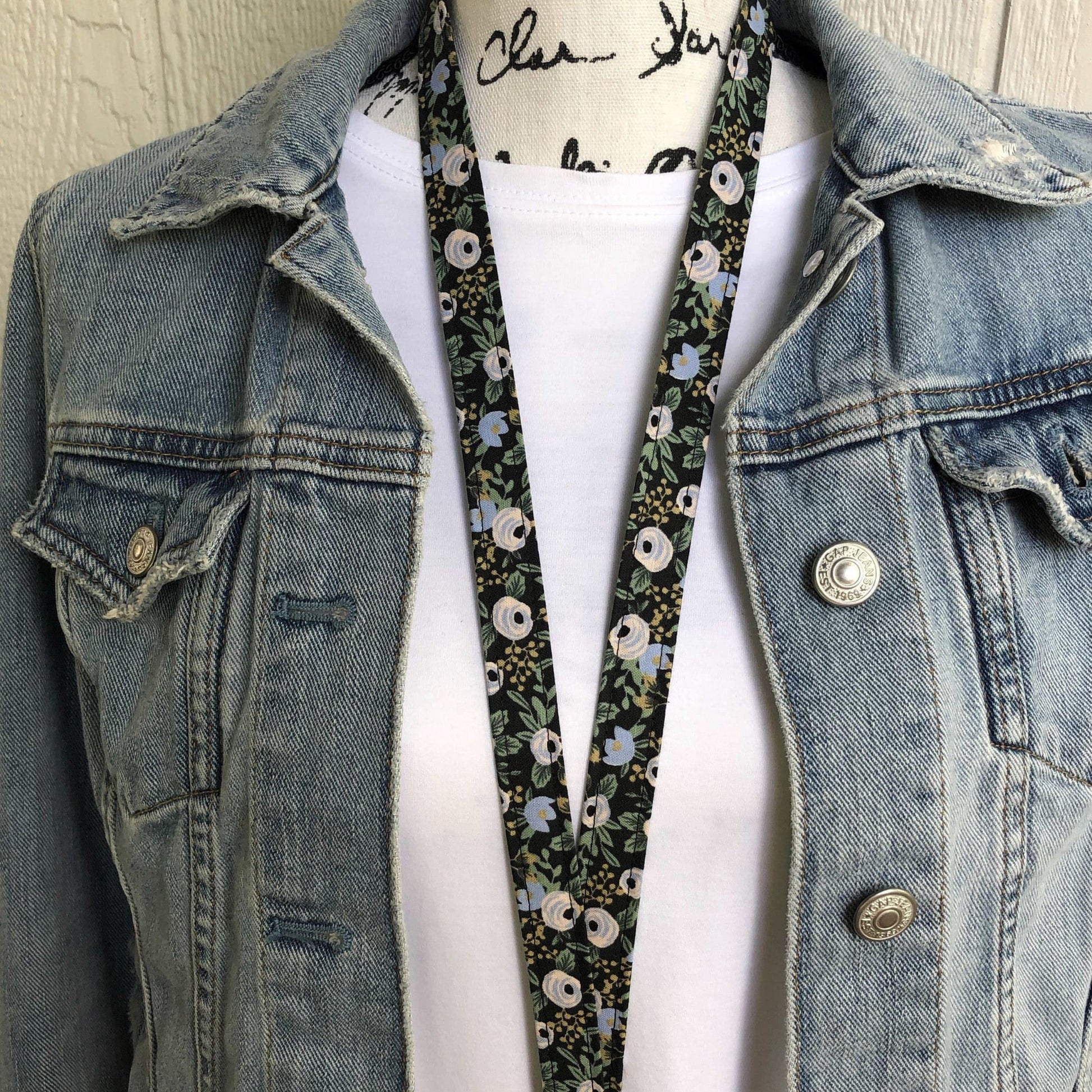 Rifle Paper Co Rosa Lanyard | Fabric Lanyard | Badge ID Holder | Name Tag Lanyard | Keychain | Lanyard for Keys | Floral Key Holder