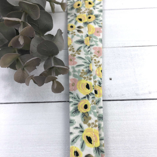 Rifle Paper Co Rosa Lanyard | Fabric Lanyard | Badge ID Holder | Name Tag Lanyard | Keychain | Lanyard for Keys | Floral Key Holder