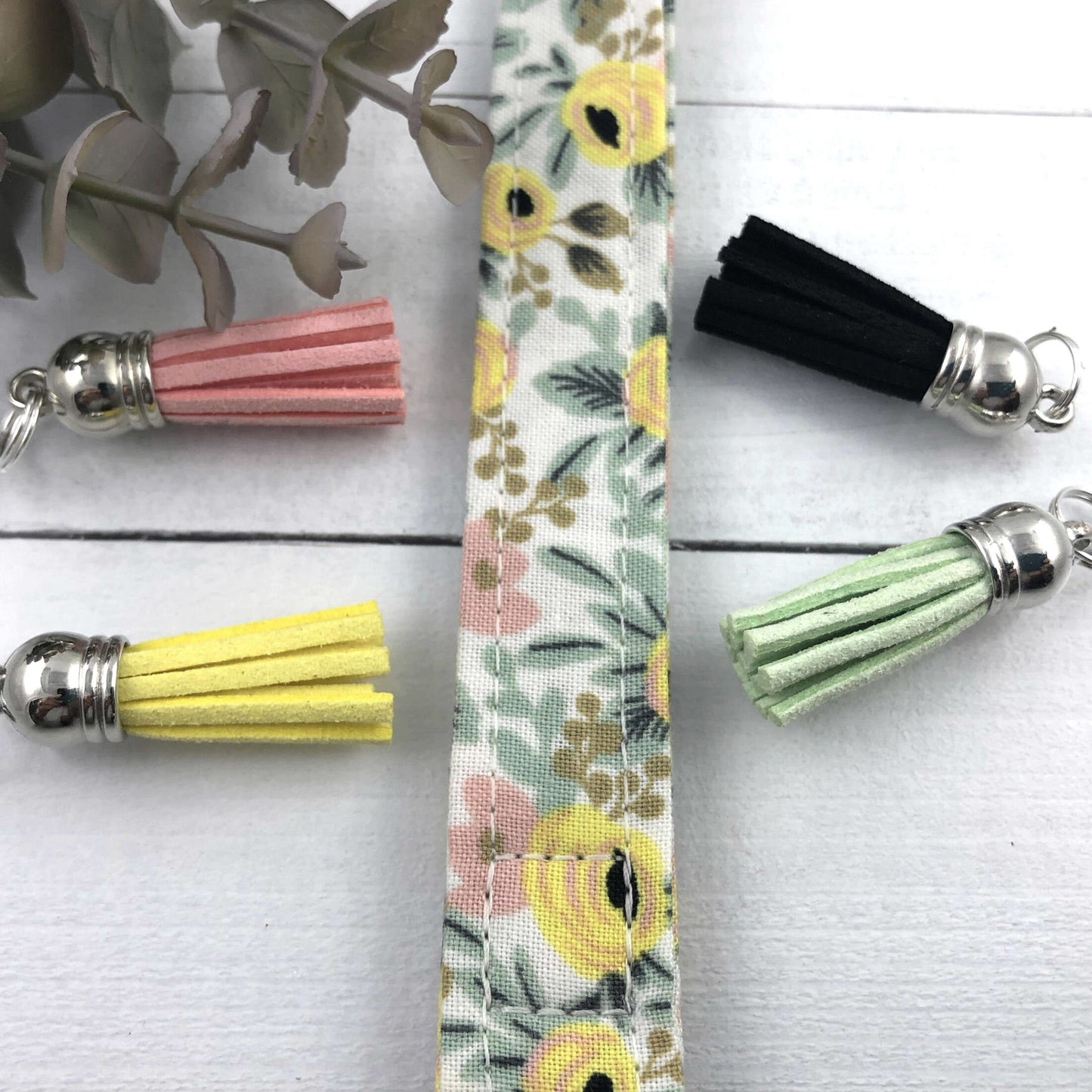 Rifle Paper Co Rosa Lanyard | Fabric Lanyard | Badge ID Holder | Name Tag Lanyard | Keychain | Lanyard for Keys | Floral Key Holder