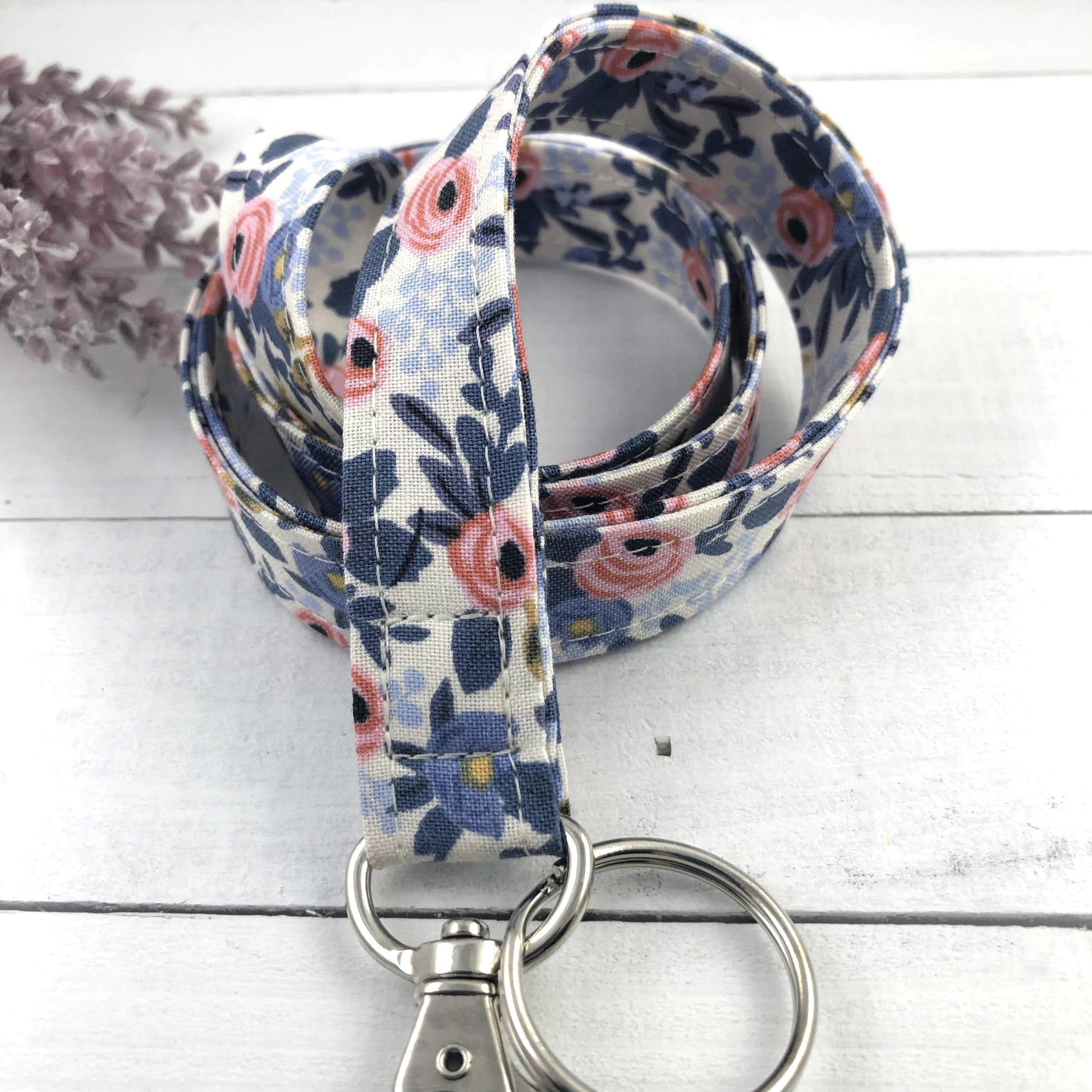 Rifle Paper Co Rosa Lanyard | Popular Right Now| Badge ID Holder | Name Tag Lanyard | Key Lanyard | Lanyard for Keys | Floral Key Holder