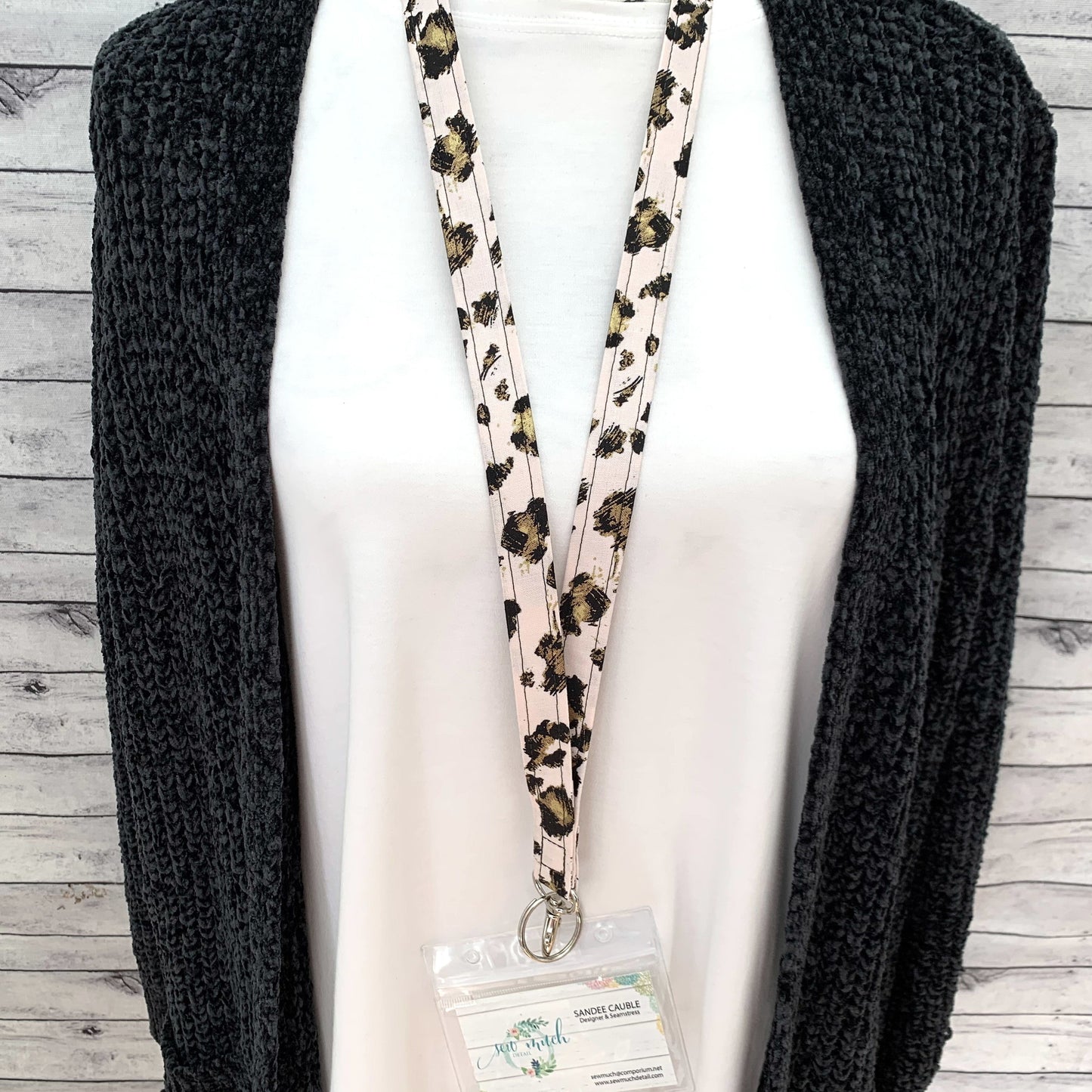 Handmade Leopard Lanyard, Popular Right Now, Teacher Lanyard, Badge Holder, Teacher Lanyard with ID Holder, Pink Lanyard, Animal Print