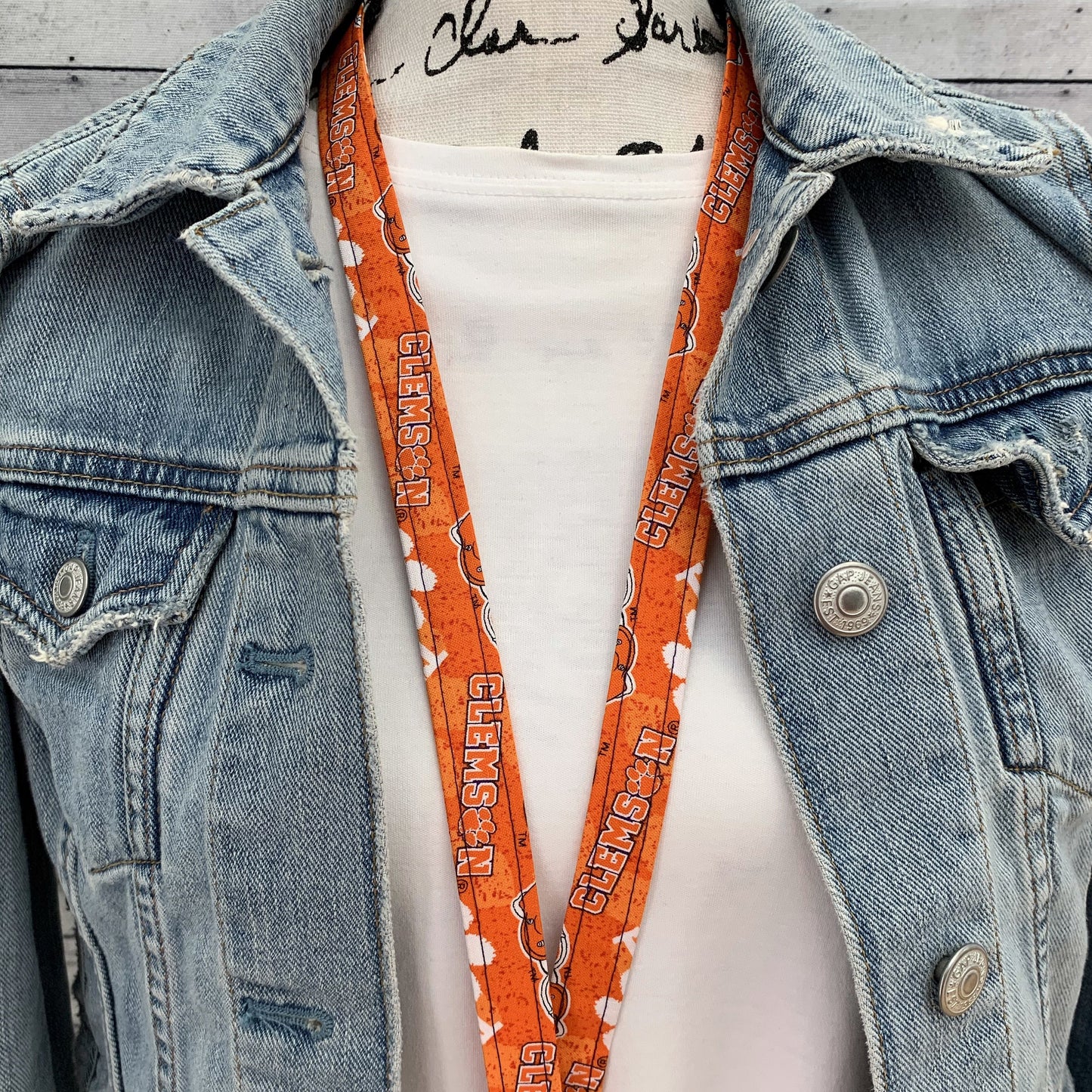 Clemson | Lanyard | Approved Crafter License Holder | Badge Holder | Lanyards | Teacher Lanyard | ID Holder | Lanyard for Keys